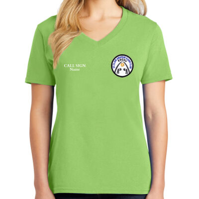 SCARC Printed Logo - Cotton Women's V-neck Tee Thumbnail